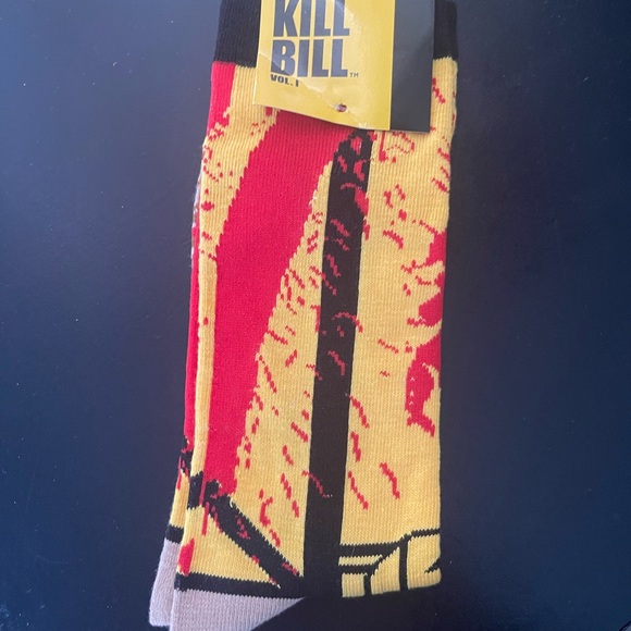 Kill Bill Vol. 1 Socks Loot Crate Exclusive New Yellow Blood Splatter - Picture 2 of 2